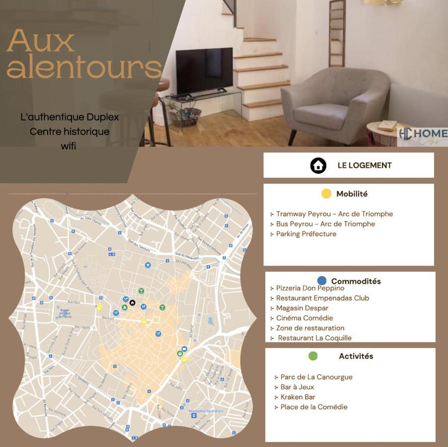 Apartmán L'Authentique, Duplex, Centre Historique, Wifi Montpellier Exteriér fotografie